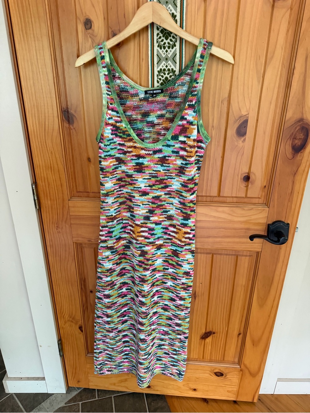 Steve Madden Reyna Multicolor Knit Midi Dress Size M